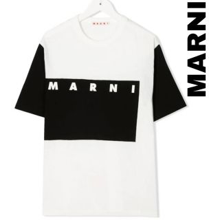 マルニ(Marni)のマルニ　Tシャツ　ホワイト×ブラック　12(Tシャツ(半袖/袖なし))