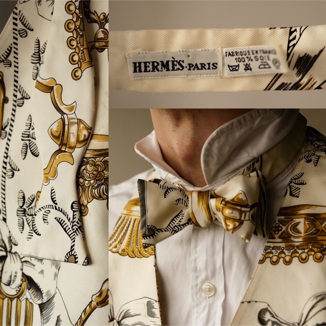 希少　HERMES シャツ スカーフ柄 総柄