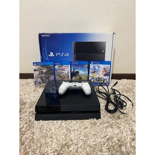 SONY PlayStation4 500GB 本体 箱　ソフト数本付