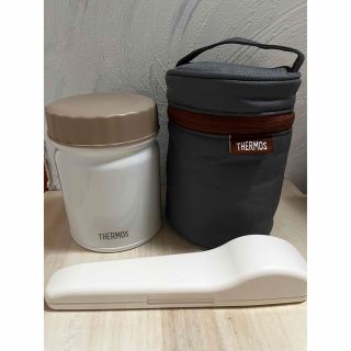 サーモス(THERMOS)のサーモス 真空断熱スープジャー ホワイト 300ml JBT-300 WH(弁当用品)