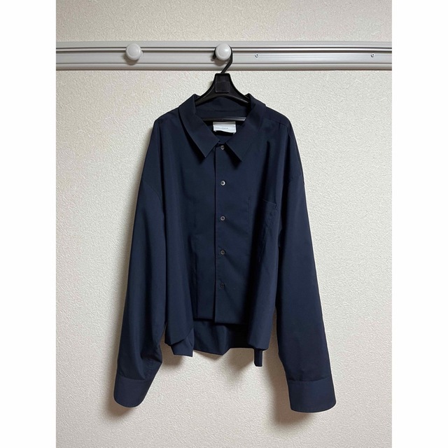 stein SHORT LENGTH CARDIGAN SHIRT NAVY | www.innoveering.net