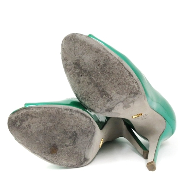 Sergio Rossi(セルジオロッシ)のセルジオロッシ パンプス オープントゥ イタリア製 緑 グリーン 34 21cm レディースの靴/シューズ(ハイヒール/パンプス)の商品写真