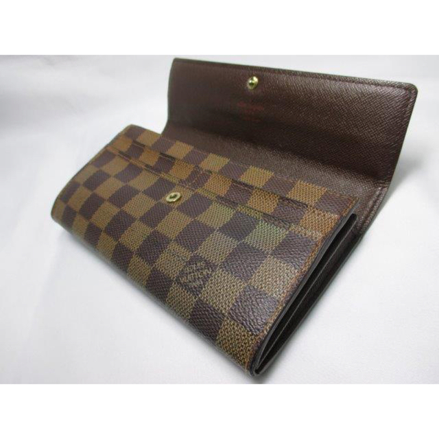 LOUIS VUITTON(ルイヴィトン)のルイヴィトン ダミエ 長財布 ファスナー付き長財布 N61734 中古本物 レディースのファッション小物(財布)の商品写真