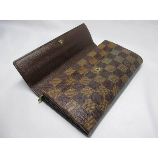 LOUIS VUITTON(ルイヴィトン)のルイヴィトン ダミエ 長財布 ファスナー付き長財布 N61734 中古本物 レディースのファッション小物(財布)の商品写真