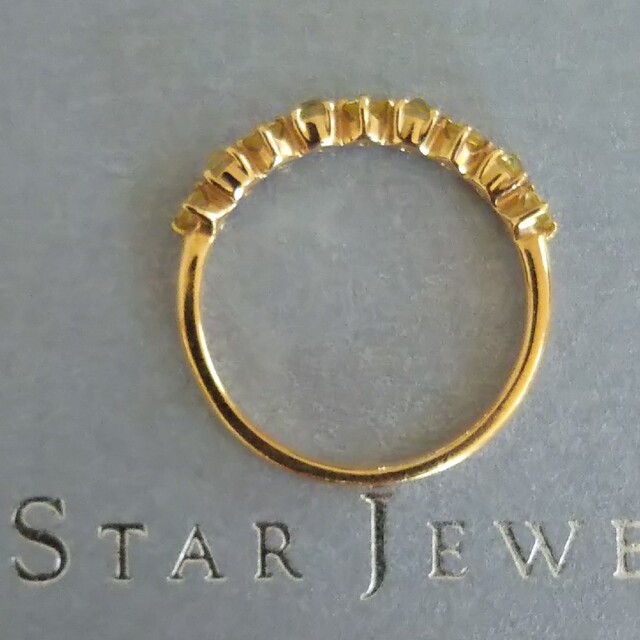 STAR JEWELRY(スタージュエリー)の専用⭐スタージュエリー K18 サファイア リング 9号 ハーフエタニテ 美品 レディースのアクセサリー(リング(指輪))の商品写真