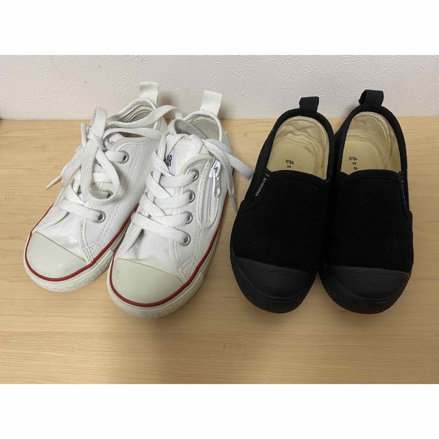 CONVERSE(コンバース)のお買い得☻2足セット　ブランシェス  スリッポン  コンバース　スニーカー キッズ/ベビー/マタニティのキッズ靴/シューズ(15cm~)(スリッポン)の商品写真