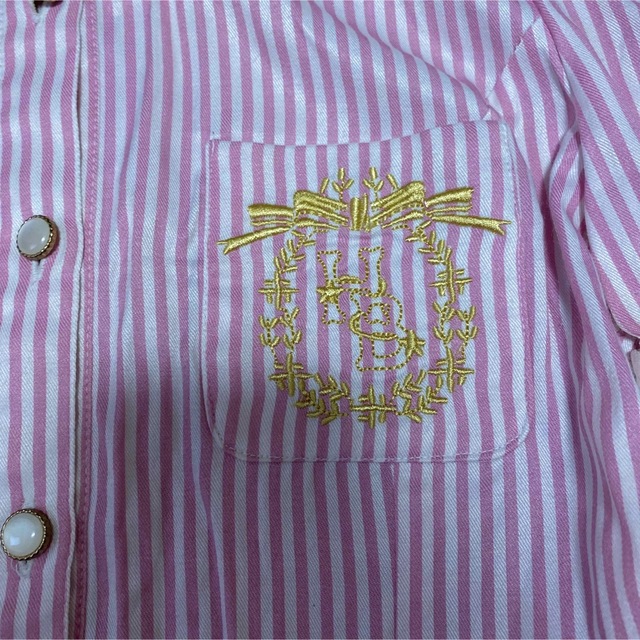 Honey Bunch(ハニーバンチ)のハニーバンチ♡レア　シャツワンピース　ストライプ　ピンク　制服風 レディースのワンピース(ひざ丈ワンピース)の商品写真