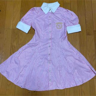 ハニーバンチ(Honey Bunch)のハニーバンチ♡レア　シャツワンピース　ストライプ　ピンク　制服風(ひざ丈ワンピース)