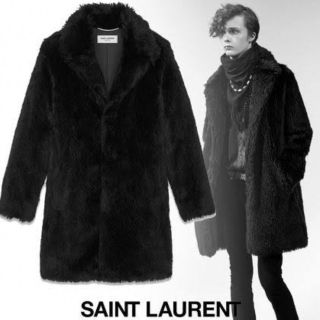 YVES SAINT LAURENT Fourrures フランス製 ポリコート