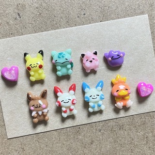 ポケモン(ポケモン)の3dネイルパーツ【ゆるかわポケモン　ポケモン　プラスル　マイナン　痛ネイル】(デコパーツ)