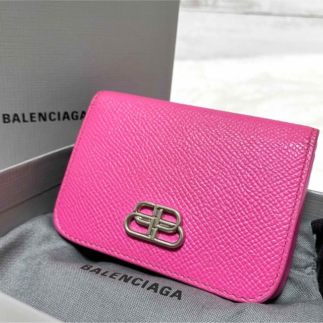 【ゲリラSALE】バレンシアガ  BALENCIAGA BB ミニ財布　ピンクメンズ