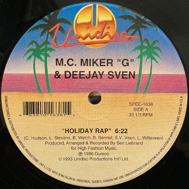 M.C. Miker "G" & Deejay Sven Holiday Rap 楽器のDJ機器(レコード針)の商品写真