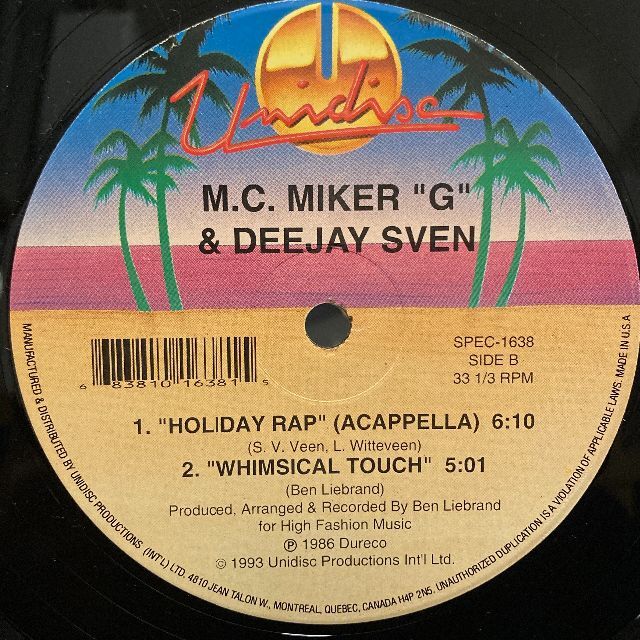 M.C. Miker "G" & Deejay Sven Holiday Rap 楽器のDJ機器(レコード針)の商品写真