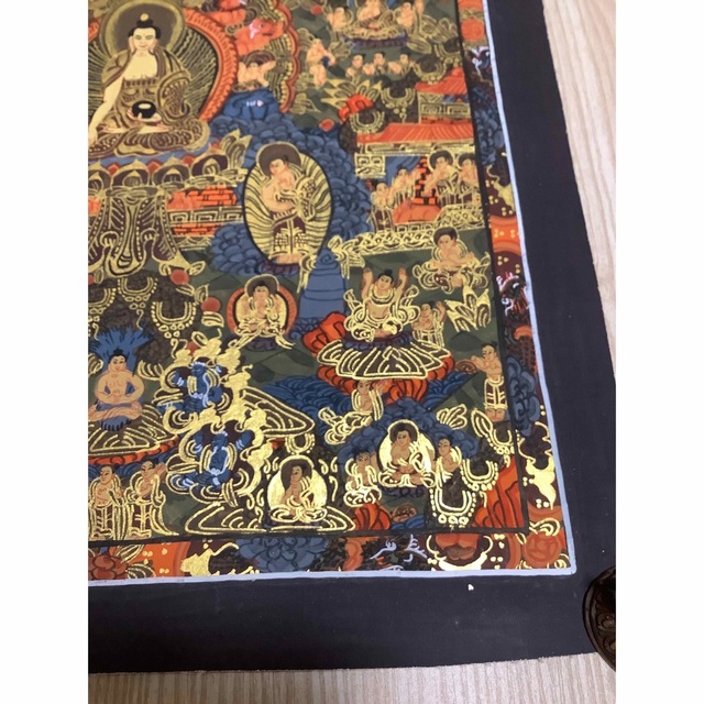 《 チベット密教　新品　1点物 》 釈迦の一生　曼荼羅　手描き　仏教　密教　30