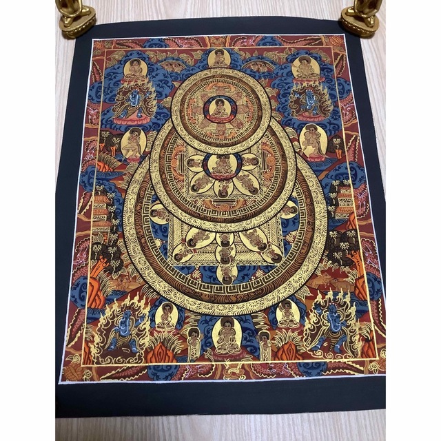 チベット密教 新品 1点物 》 仏陀 曼荼羅 手描き 仏教 密教 31 チベット密教 新品 1点物 》 仏陀 曼荼羅 手描き 仏教 密教 31