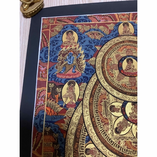 チベット密教 新品 1点物 》 仏陀 曼荼羅 手描き 仏教 密教 31 チベット密教 新品 1点物 》 仏陀 曼荼羅 手描き 仏教 密教 31