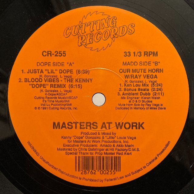 Masters At Work – Justa "Lil" Dope  楽器のDJ機器(レコード針)の商品写真