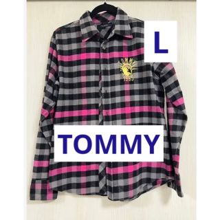 トミー(TOMMY)のtommy チェック柄シャツ　長袖シャツ　チェックシャツ Lサイズ(シャツ)