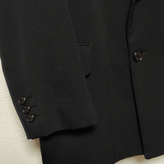 TERRES テーラードジャケット ダブル 毛100% ブラック ✓815 メンズのジャケット/アウター(テーラードジャケット)の商品写真