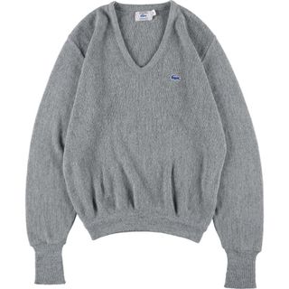 ラコステ(LACOSTE)の古着 70~80年代 ラコステ LACOSTE IZOD Vネック ニットセーター メンズM ヴィンテージ /eaa307265(ニット/セーター)