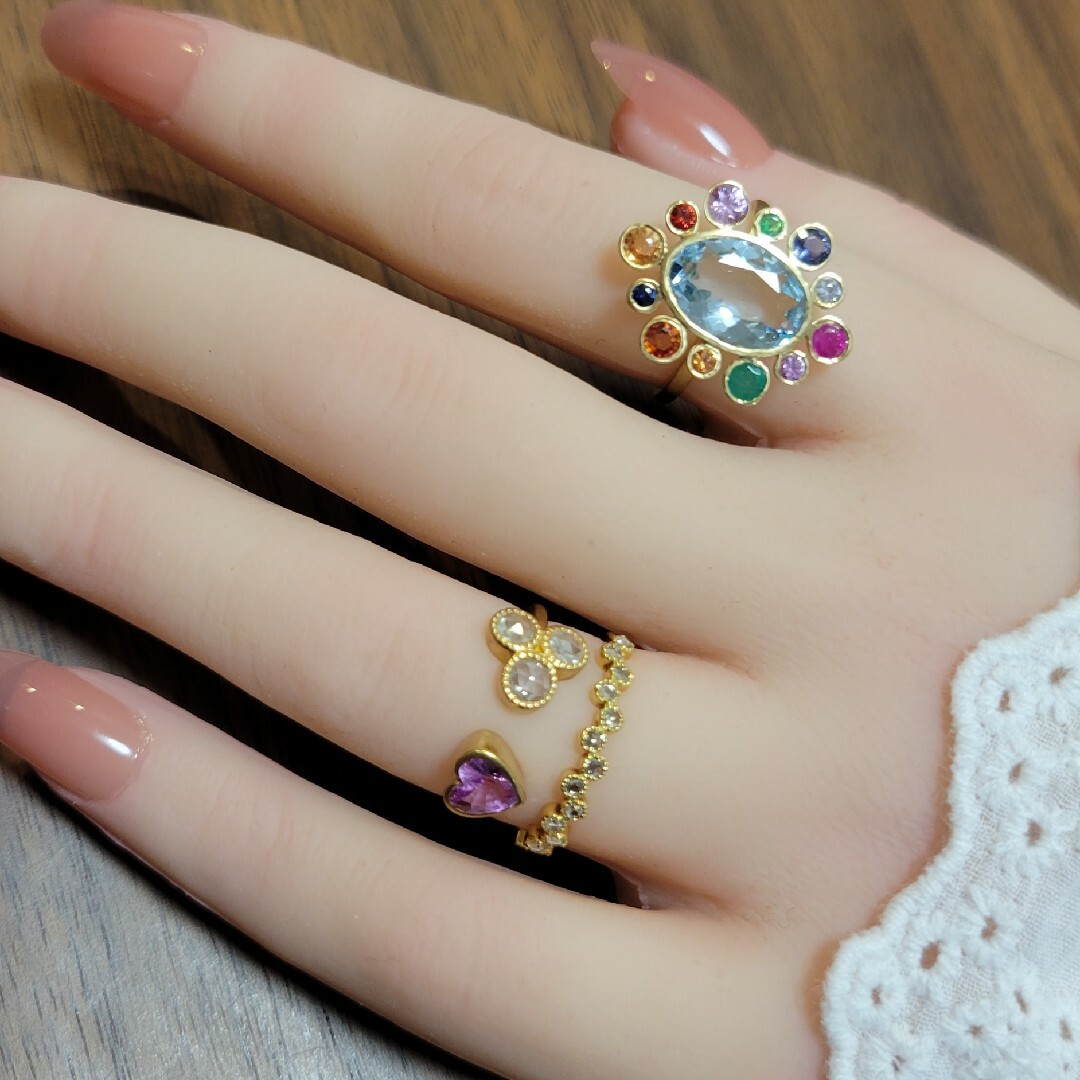 🐰✨ミルウチ ローズカットダイヤモンド リング🐰✨ レディースのアクセサリー(リング(指輪))の商品写真