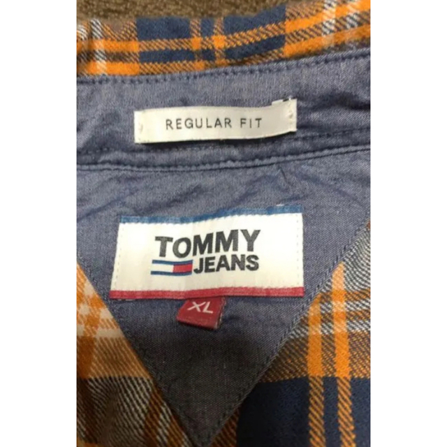 トミージーンズ TOMMY JEANS ウェスタンチェックシャツ　オレンジ メンズのトップス(シャツ)の商品写真