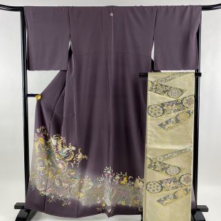 色留袖 美品 秀品 身丈162cm 裄丈66cm 正絹 【中古】(着物)