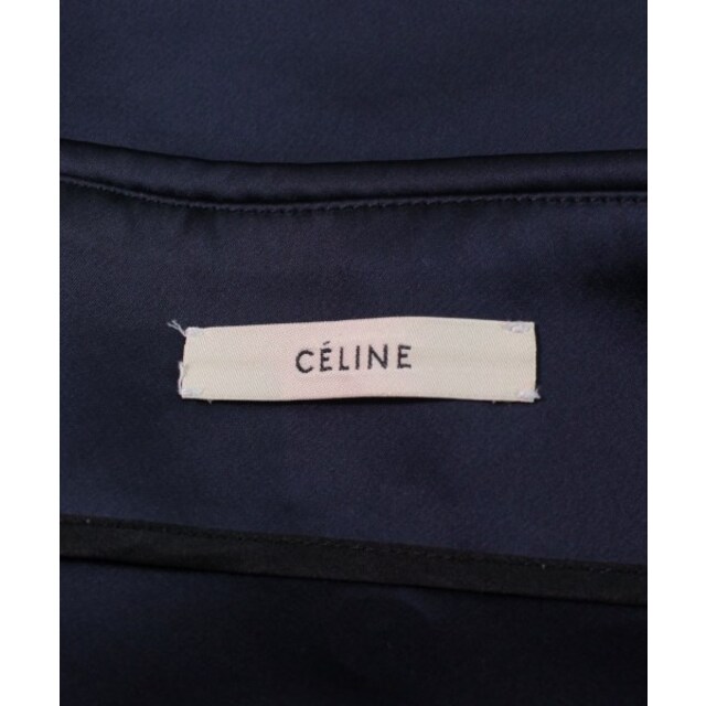 celine - CELINE セリーヌ ひざ丈スカート 38(M位) 紺 【古着】【中古