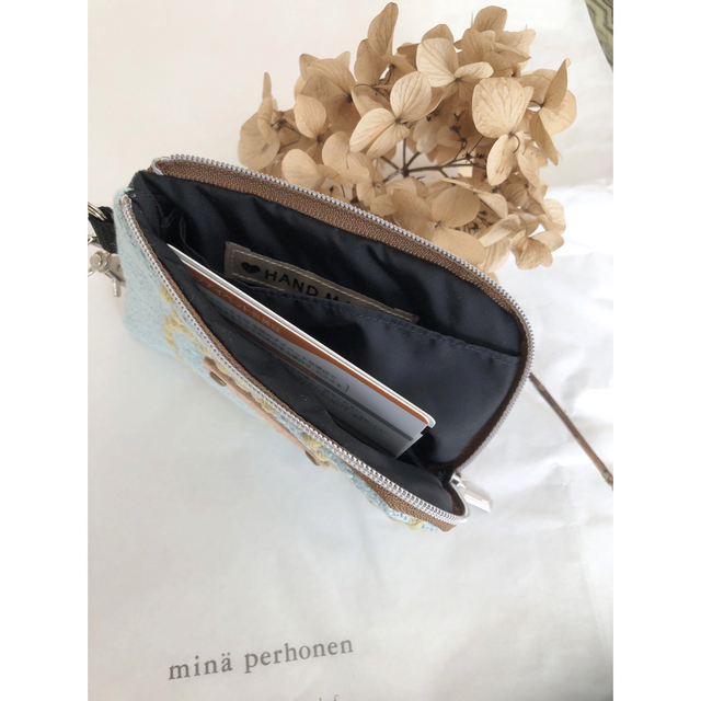 mina perhonen(ミナペルホネン)のミナペルホネンtambourine 使用コインケース＆カード入れハンドメイド レディースのファッション小物(コインケース)の商品写真