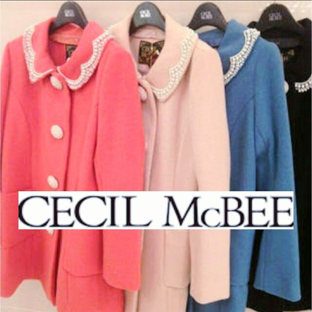 匿名配送 CECIL McBEE パール 2wayコート ベージュ 卒入コーデ