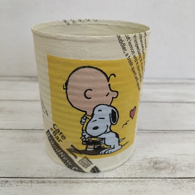 SNOOPY(スヌーピー)のSNOOPY　リメイク缶　2個セット　リメ缶　リメ鉢　多肉植物⑤ インテリア/住まい/日用品のインテリア小物(その他)の商品写真