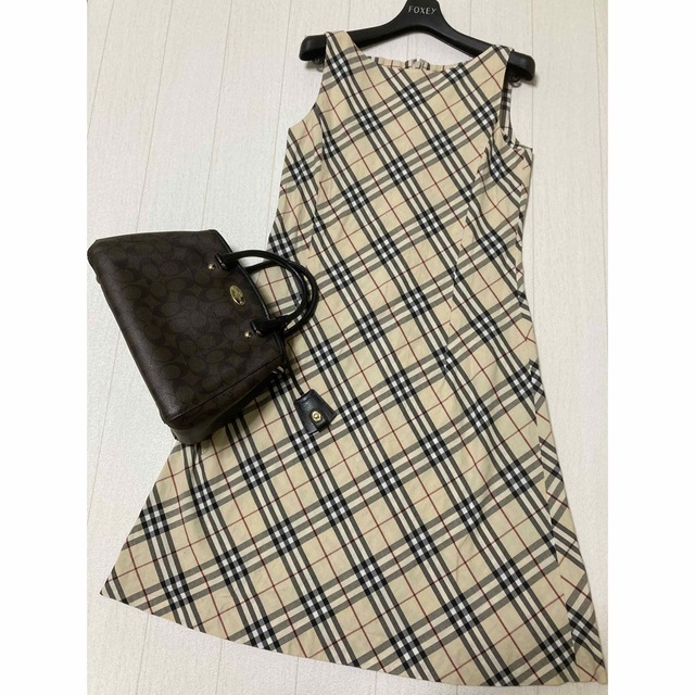 BURBERRY   美品 バーバリー ロンドン ワンピース チェック ベージュの