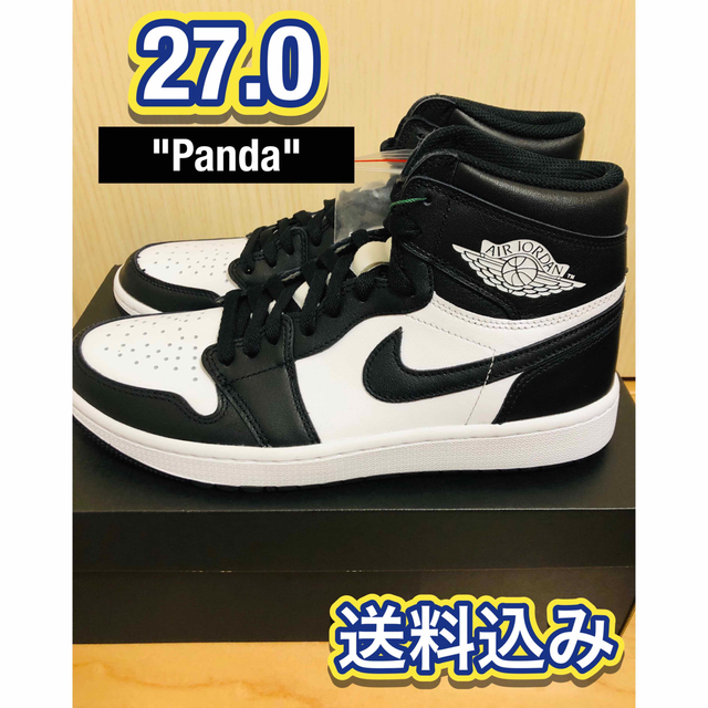 NIKE(ナイキ)の【激レア】NIKE AIRJORDAN1 HIGH G Panda 27.0 スポーツ/アウトドアのゴルフ(シューズ)の商品写真