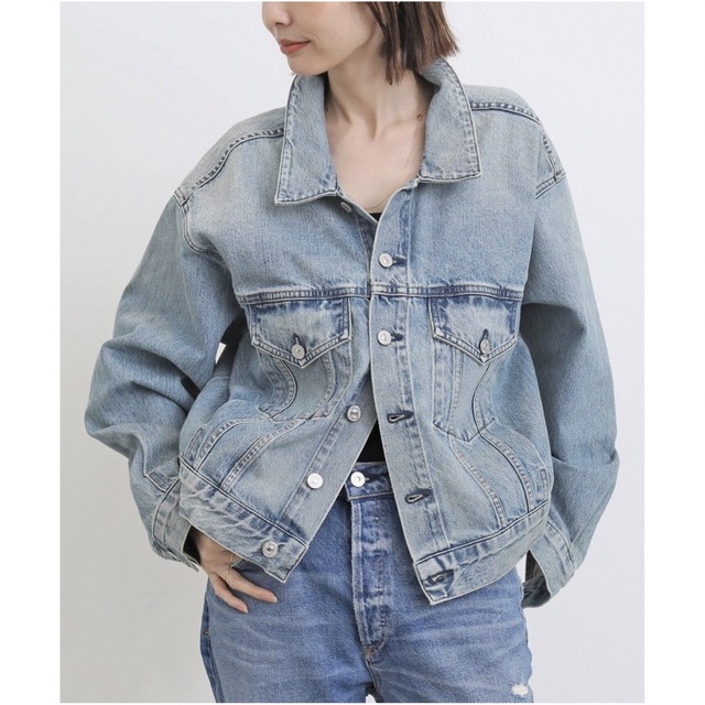 L'Appartement DEUXIEME CLASSE(アパルトモンドゥーズィエムクラス)のCitizens of humanity STEVIE DENIM JACKET レディースのジャケット/アウター(Gジャン/デニムジャケット)の商品写真