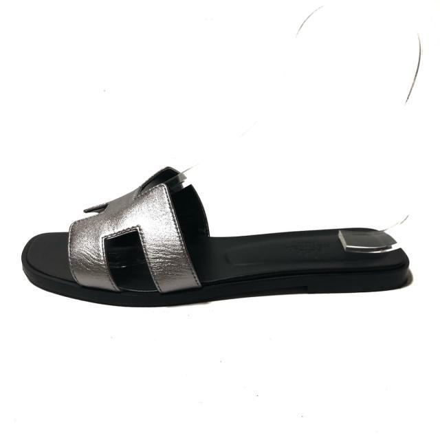 贅沢 サンダル エルメス - Hermes 38 レディース美品 1/2 サンダル