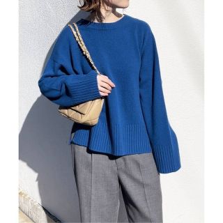 新品 22AW スピックアンドスパン ウールカシミヤクルーネック