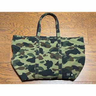 アベイシングエイプ(A BATHING APE)のア ベイシング エイプ ポーター コラボ トート バッグ カモ 迷彩 別件 限定(トートバッグ)