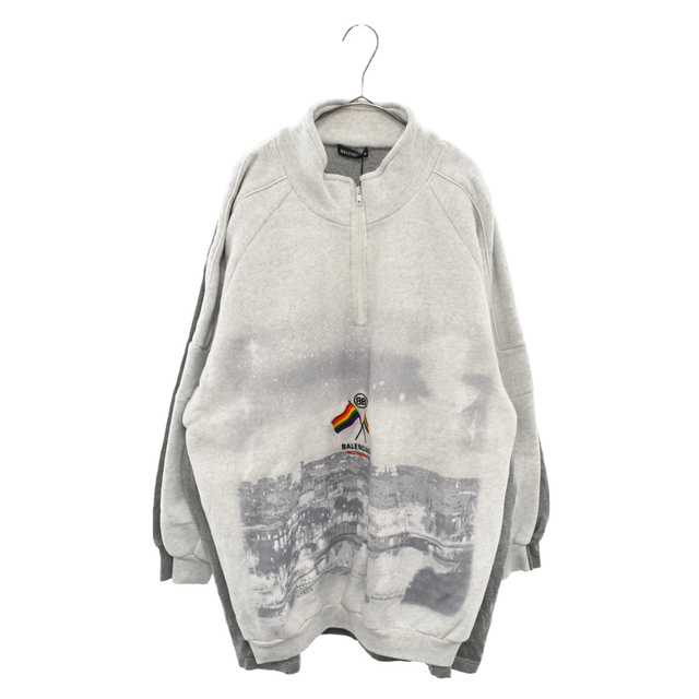 BALENCIAGA バレンシアガ 18AW ハーフジップ カットソードッキング