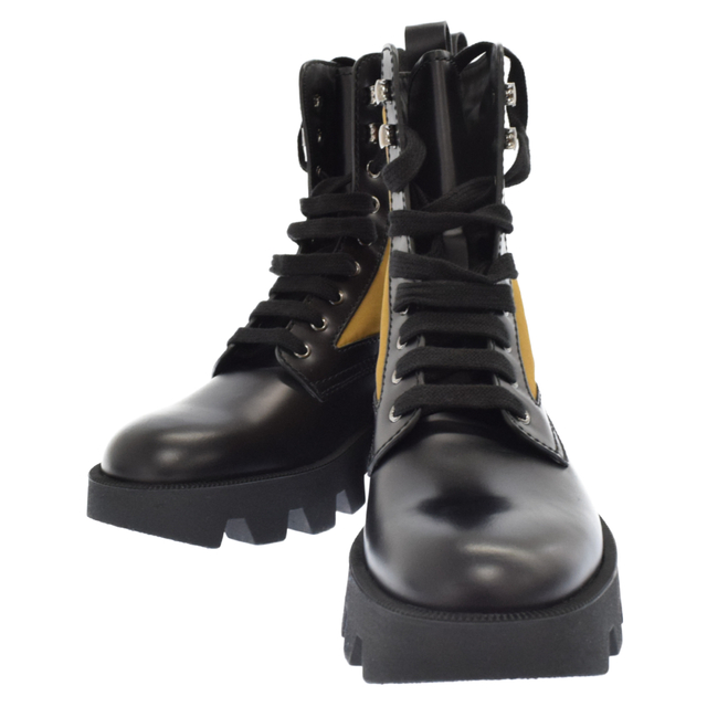 ETRO カーフ メタルアクセサリー コンバットブーツ ブラウン 靴 
