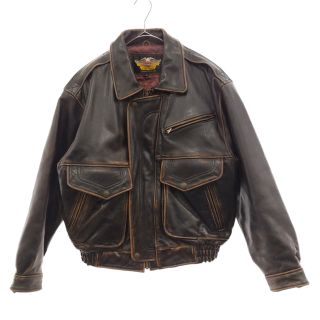 ハーレーダビッドソン(Harley Davidson)のHARLEY DAVIDSON ハーレーダビッドソン A-2レザーライダースジャケット ブラウン(ライダースジャケット)