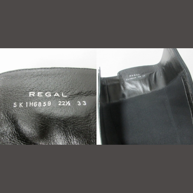 REGAL(リーガル)のリーガル REGAL ロングブーツ レザー ヒール シューズ 定番 22.5 黒 レディースの靴/シューズ(ブーツ)の商品写真