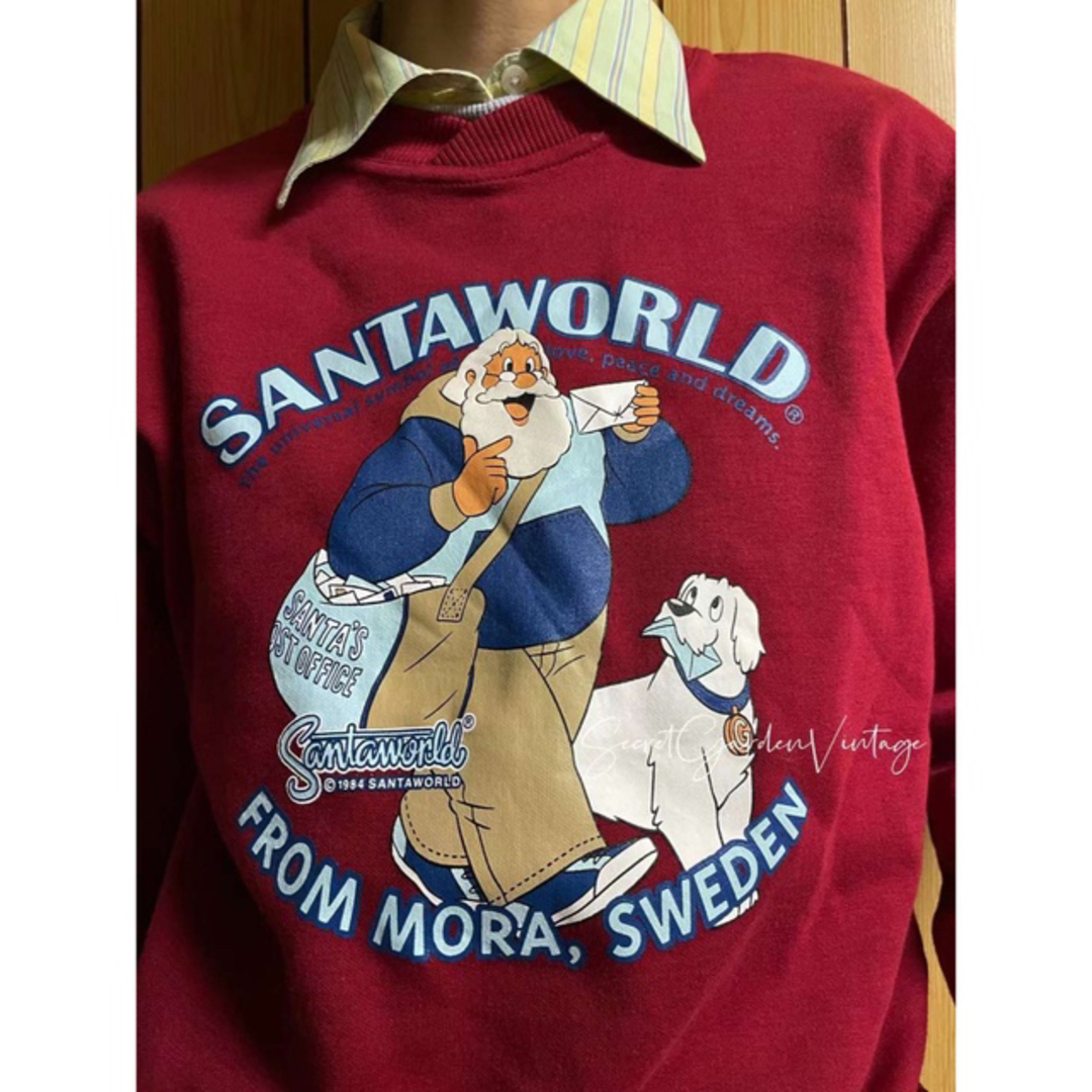 古着|スウェット レッド サンタワールド サンタさん 可愛い 古着|スウェット レッド サンタワールド サンタさん 可愛い