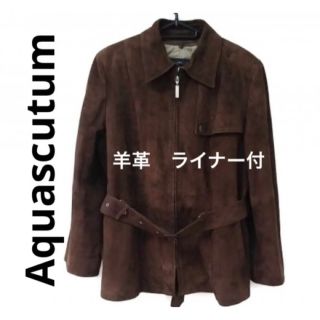 アクアスキュータム(AQUA SCUTUM)のAquascutum(アクアスキュータム)  レザーコート  ライナー付き　羊革(その他)