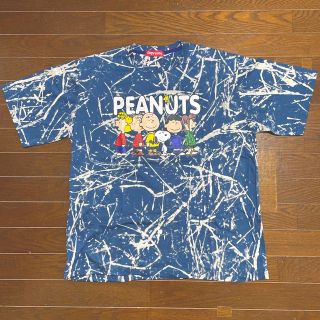 夏SALE❗️ムラ染め/ペイント プリントTシャツ  PEANUTS(Tシャツ/カットソー(半袖/袖なし))