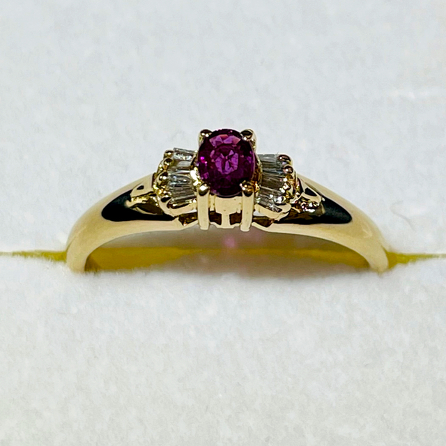 送料無料(北海道・沖縄県除く!) ☆K18 ルビー0.22ct&ダイヤリング