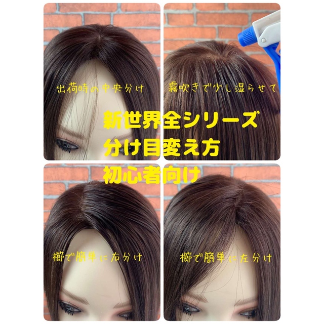 新世界ヘアピース☆全人毛100% 2023年新高級人工頭皮 12*14総手植え 