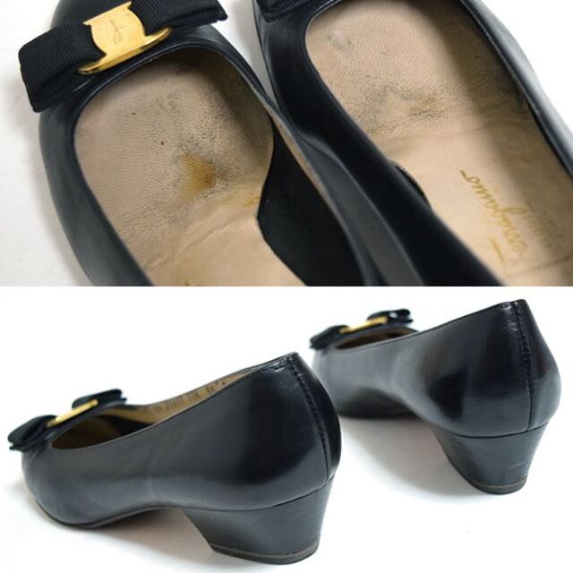 Salvatore Ferragamo(サルヴァトーレフェラガモ)のフェラガモ■ヴァラリボンパンプス　6ハーフ（23.5）ブラック　フォーマル レディースの靴/シューズ(ハイヒール/パンプス)の商品写真
