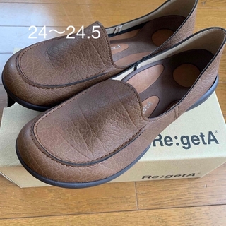 リゲッタ(Re:getA)のリゲッタ　ラウンドトゥ　レディース　靴　24〜24.5センチ(スリッポン/モカシン)