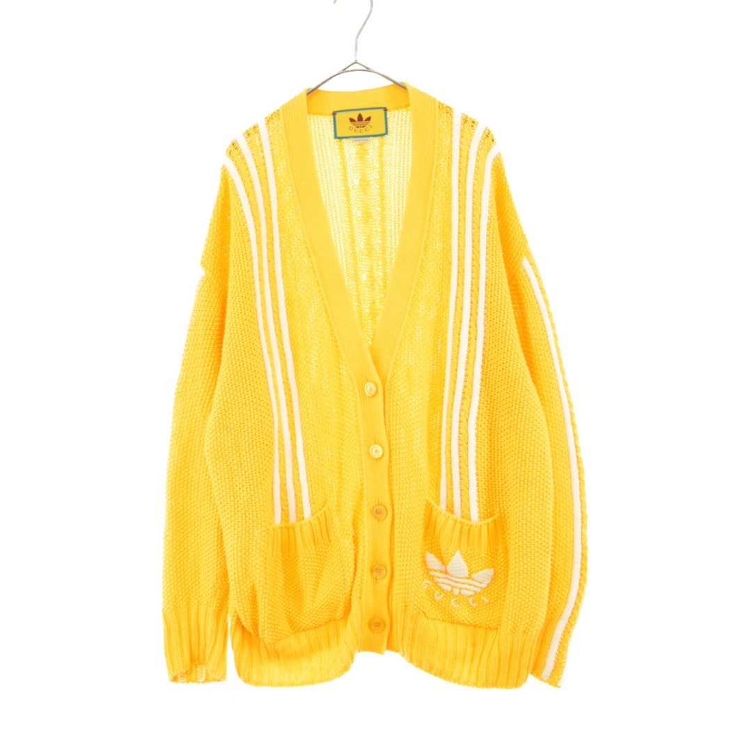 GUCCI グッチ 22SS×adidas 3LINE HIGH GAUGE LINEN COTTTON CARDIGAN