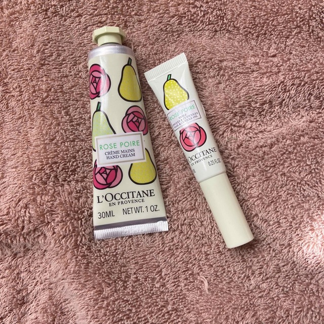 L'OCCITANE(ロクシタン)のロクシタン　ラフランスローズハンドクリーム30ML &ネイルオイル コスメ/美容のネイル(ネイルケア)の商品写真